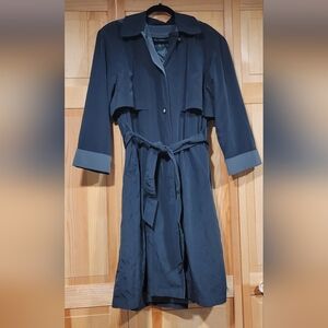 Misty Harbor Forest Green Hooded Trench Coat Size 6DP